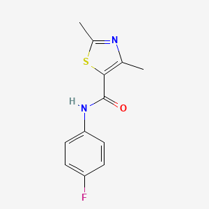 molecular formula C12H11FN2OS B5624989 N-(4-fluorophenyl)-2,4-dimethyl-1,3-thiazole-5-carboxamide 