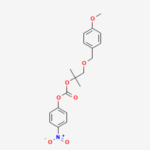 molecular formula C19H21NO7 B562502 2-[Methyl-1-(4-methoxyphenyl)methoxy]propyl-4'-nitrophenyl Carbonate CAS No. 1076198-54-3