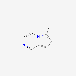 molecular formula C8H8N2 B562509 Pyrrolo[1,2-a]pyrazine, 6-methyl-(9CI) CAS No. 110674-37-8