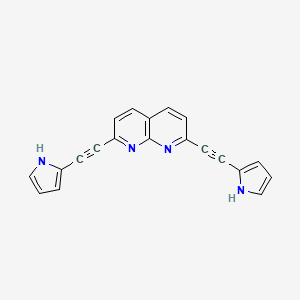 molecular formula C20H12N4 B562515 2,7-Bis-(1H-pyrrol-2-yl)ethynyl-1,8-naphthridine CAS No. 467435-64-9