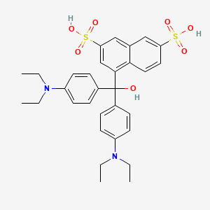 4-{Bis[4-(diethylamino)phenyl](hydroxy)methyl}naphthalene-2,7-disulfonic acid