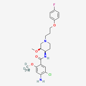 molecular formula C23H29ClFN3O4 B562527 Cisapride-13C,d3 CAS No. 1285970-69-5