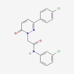 molecular formula C18H13Cl2N3O2 B5625365 N-(3-chlorophenyl)-2-(3-(4-chlorophenyl)-6-oxopyridazin-1(6H)-yl)acetamide 