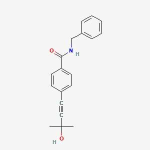 molecular formula C19H19NO2 B5625383 N-benzyl-4-(3-hydroxy-3-methylbut-1-yn-1-yl)benzamide 