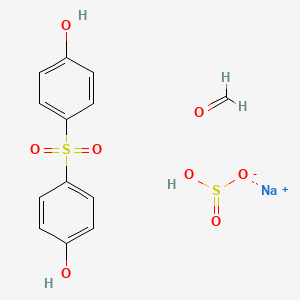 molecular formula C13H13NaO8S2 B562542 Sodium;formaldehyde;hydrogen sulfite;4-(4-hydroxyphenyl)sulfonylphenol CAS No. 102958-53-2