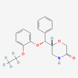 molecular formula C19H21NO4 B562554 rel-(2R,3R)-6-[alpha-(2-Ethoxy-d5-phenoxy)benzyl]morpholin-3-one CAS No. 1292840-26-6
