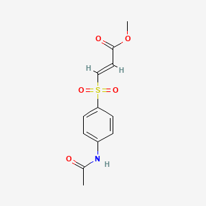 molecular formula C12H13NO5S B5625548 methyl 3-{[4-(acetylamino)phenyl]sulfonyl}acrylate 