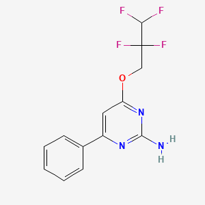molecular formula C13H11F4N3O B5625555 4-phenyl-6-(2,2,3,3-tetrafluoropropoxy)pyrimidin-2-amine 