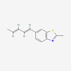 molecular formula C13H13NS B562558 2-Methyl-6-[(1E,3E)-1,3-pentadien-1-yl]-1,3-benzothiazole CAS No. 100394-43-2