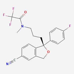 molecular formula C21H18F4N2O2 B562562 S-(+)-N-Trifluoroacetodesmethyl Citalopram CAS No. 1217697-83-0