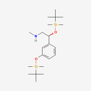 molecular formula C21H41NO2Si2 B562567 (R)-O,O-Bis(tert-butyldimethlsilyl) Phenylephrine CAS No. 1217862-07-1