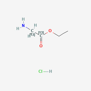 molecular formula C4H10ClNO2 B562571 Glycine-13C2 Ethyl Ester Hydrochloride CAS No. 1246819-31-7