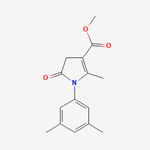 molecular formula C15H17NO3 B5625711 methyl 1-(3,5-dimethylphenyl)-5-methyl-2-oxo-3H-pyrrole-4-carboxylate 
