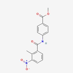 molecular formula C16H14N2O5 B5625737 METHYL 4-(2-METHYL-3-NITROBENZAMIDO)BENZOATE 