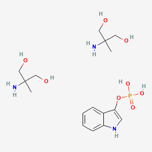 molecular formula C16H30N3O8P B562582 1,3-Propanediol, 2-amino-2-methyl-, compd. with 1H-indol-3-yl dihydrogen phosphate (2:1) CAS No. 107475-12-7