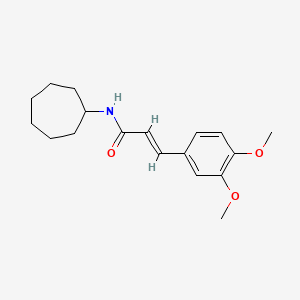 molecular formula C18H25NO3 B5625825 N-cycloheptyl-3-(3,4-dimethoxyphenyl)acrylamide 