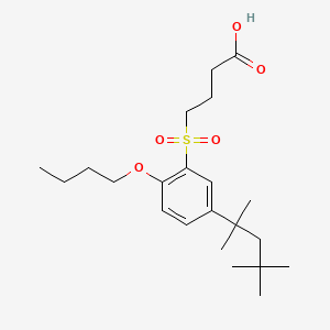 molecular formula C22H36O5S B562589 4-[2-Butoxy-5-(2,4,4-trimethylpentan-2-yl)benzene-1-sulfonyl]butanoic acid CAS No. 105343-14-4
