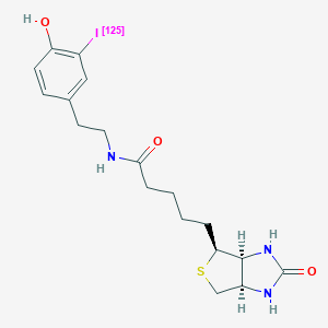 molecular formula C18H24IN3O3S B056259 Biotinylmonoiodotyramine CAS No. 112242-36-1
