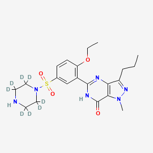 molecular formula C21H28N6O4S B562590 N-Desmethyl Sildenafil-d8 CAS No. 1185168-06-2