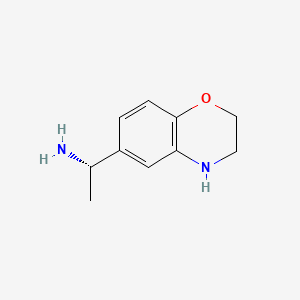 B562595 (S)-1-(3,4-Dihydro-2H-benzo[1,4]oxazin-6-YL)-ethanamine CAS No. 1315051-29-6