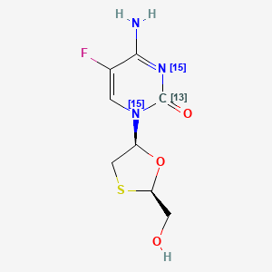 molecular formula C8H10FN3O3S B562600 Emtricitabine-13C,15N2 