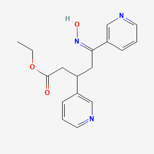 molecular formula C17H19N3O3 B562603 Ethyl 5-Oxamino-3,5-di(3-pyridyl)pentanoate CAS No. 1076198-10-1