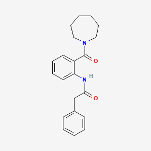 molecular formula C21H24N2O2 B5626088 N-[2-(azepane-1-carbonyl)phenyl]-2-phenylacetamide 