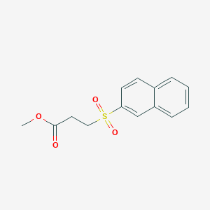 molecular formula C14H14O4S B5626284 METHYL 3-(NAPHTHALENE-2-SULFONYL)PROPANOATE 