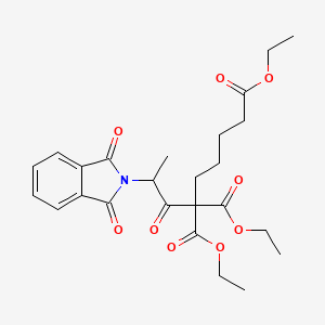 B562636 Ethyl-6,6-dicarbethoxy-7-oxo-8-phthalimidopelargonate CAS No. 95820-20-5