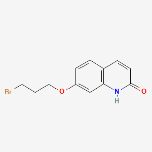 molecular formula C12H12BrNO2 B562660 7-(3-BROMOPROPOXY)-QUINOLINE-2(1H)-ONE CAS No. 1076199-59-1