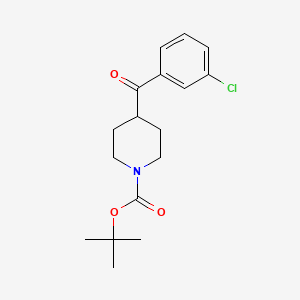 molecular formula C17H22ClNO3 B562661 N-Boc-4-(3-chlorobenzoyl)piperidine CAS No. 912768-88-8