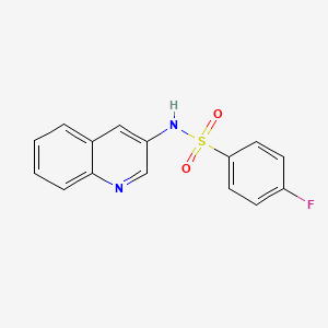 molecular formula C15H11FN2O2S B5626662 4-FLUORO-N-(QUINOLIN-3-YL)BENZENESULFONAMIDE 