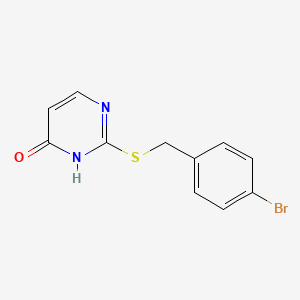 molecular formula C11H9BrN2OS B5626707 2-[(4-bromobenzyl)thio]-4-pyrimidinol 