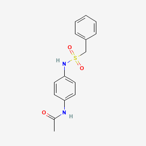 molecular formula C15H16N2O3S B5626727 N-{4-[(benzylsulfonyl)amino]phenyl}acetamide 