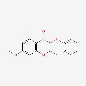 molecular formula C18H16O4 B5626787 7-methoxy-2,5-dimethyl-3-phenoxy-4H-chromen-4-one 