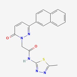 molecular formula C19H15N5O2S B5626810 N-(5-methyl-1,3,4-thiadiazol-2-yl)-2-(3-(naphthalen-2-yl)-6-oxopyridazin-1(6H)-yl)acetamide 