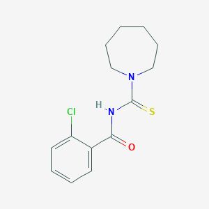molecular formula C14H17ClN2OS B5626821 N-(azepane-1-carbothioyl)-2-chlorobenzamide 