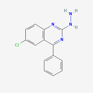 molecular formula C14H11ClN4 B5626845 (6-Chloro-4-phenylquinazolin-2-yl)hydrazine CAS No. 57370-20-4