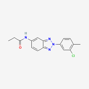 molecular formula C16H15ClN4O B5627020 N-[2-(3-chloro-4-methylphenyl)-2H-benzotriazol-5-yl]propanamide 