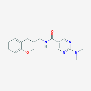 molecular formula C18H22N4O2 B5627195 N-(3,4-dihydro-2H-chromen-3-ylmethyl)-2-(dimethylamino)-4-methylpyrimidine-5-carboxamide 