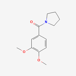 molecular formula C13H17NO3 B5627252 (3,4-DIMETHOXYPHENYL)(1-PYRROLIDINYL)METHANONE 