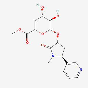 molecular formula C17H20N2O7 B562731 trans-3'-Hydroxycotinine-O-(4-deoxy-4,5-didehydro)--D-glucuronide, Methyl Ester CAS No. 1217540-34-5