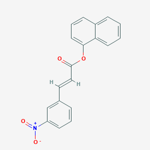 molecular formula C19H13NO4 B5627396 naphthalen-1-yl (E)-3-(3-nitrophenyl)prop-2-enoate 
