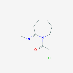 molecular formula C9H15ClN2O B056274 2-Chloro-1-(2-methyliminoazepan-1-yl)ethanone CAS No. 122600-26-4