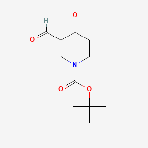 molecular formula C11H17NO4 B562746 Tert-butyl 3-formyl-4-oxopiperidine-1-carboxylate CAS No. 100501-55-1