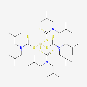 molecular formula C36H72N4S8Te B562755 Tellurium, tetrakis[bis(2-methylpropyl)carbamodithioato-kappaS,kappaS']- CAS No. 104276-82-6