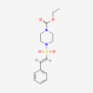 molecular formula C15H20N2O4S B5627550 ethyl 4-[((1E)-2-phenylvinyl)sulfonyl]piperazinecarboxylate 