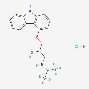 molecular formula C18H23ClN2O2 B562776 Carazolol-d6, Hydrochloride Salt CAS No. 1184973-07-6