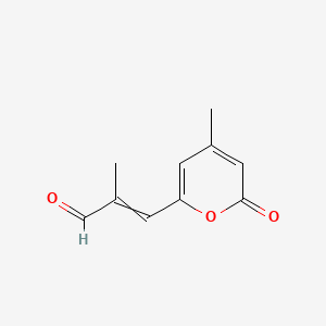 (E)-2-Methyl-3-(4-methyl-2-oxo-2H-pyran-6-YL)propenal