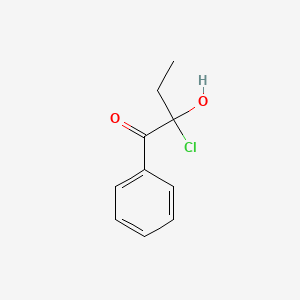 molecular formula C10H11ClO2 B562794 2-Chloro-2-hydroxy-1-phenyl-1-butanone CAS No. 103040-41-1
